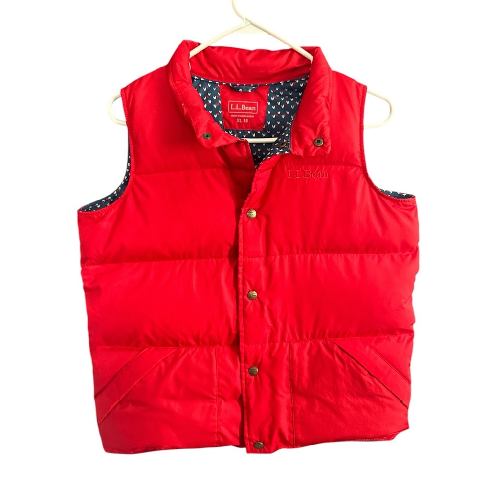L.L. Bean Vibrant Red Quilted Vest